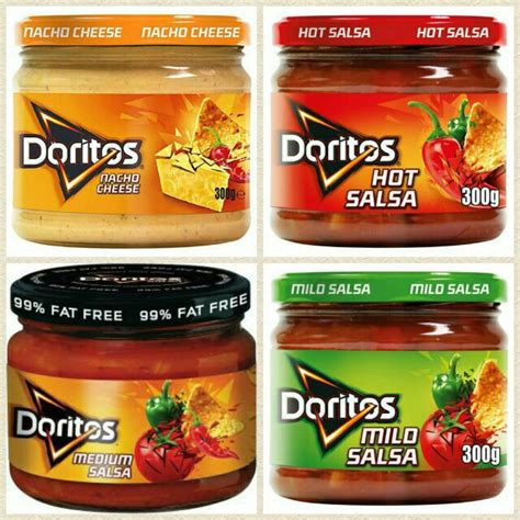 Doritos Hot Salsa Medium Salsa Mild Salsa Nacho Cheese Dip Cool