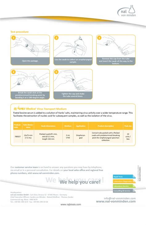 Rajbiosis Sanli VTM Throat Oropharyngeal Viral Transport Medium Kit At