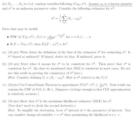 Let X X Bei I D Random Variables Following Chegg