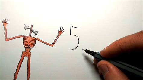 Как нарисовать Сиреноголового из Цифры 5 | Siren Head drawing - YouTube