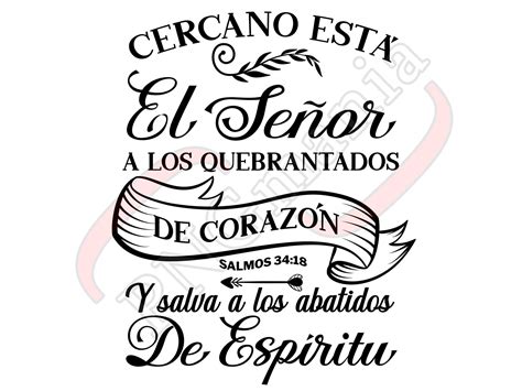 Salmos Spanish Psalm Svg Png Pdf Cercano Est El Etsy