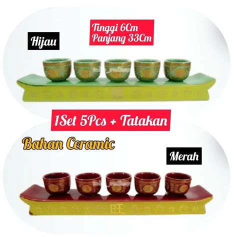 Jual Cangkir Cawan Puja Persembahan Altar Cup Ceramic Pcs Tatakan