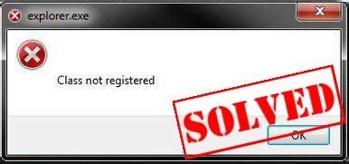 Solutions To Solve Class Not Registered In Windows