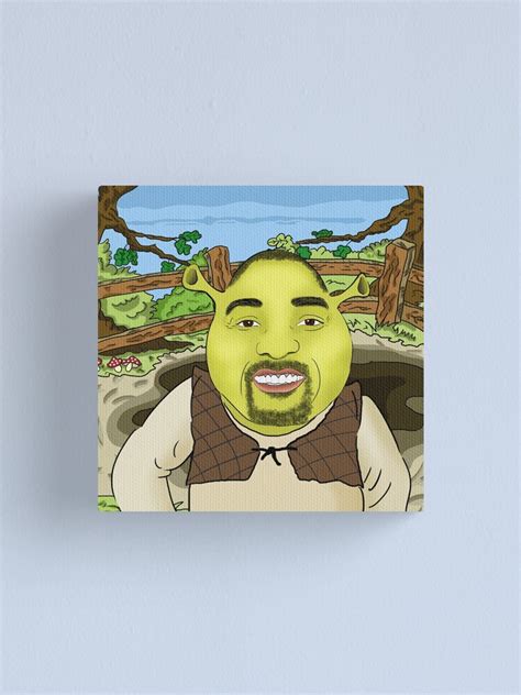 Will Smith Is Shrek Meme Canvas Print For Sale By Barnyardy Redbubble