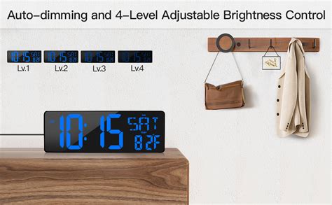 Amazon Xrexs Reloj De Pared Digital Grande Con Control Remoto