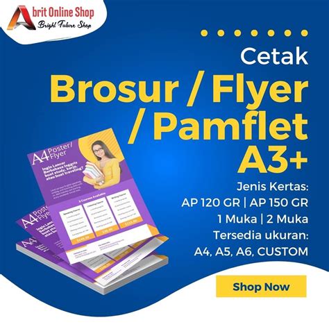 Jual Brosur Custom Brosur A Brosur A Brosur Lipat Brosur