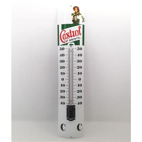 Emaille Thermometer Castrol Brevette Pour Moteurs