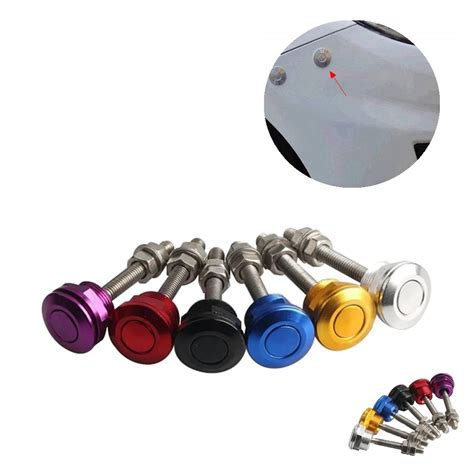 Universal 1pcs 22mm Push Button Bonnet Hood Pin Lock Clip Kit Car Quick Release Latch Fricese