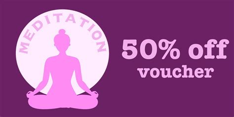 Yoga Lesson Business Card T Voucher Special Offer Discount Coupon Flyer Template In Pink