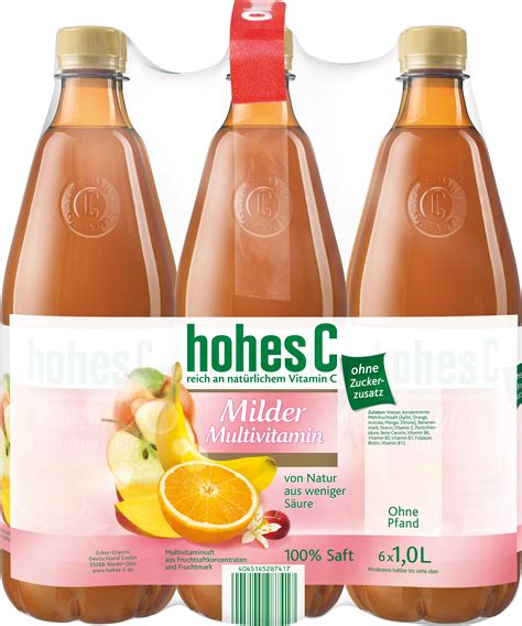 Hohes C Milder Multivitamin 6x1l MW 67996 1