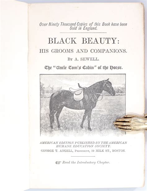 Black Beauty The Autobiography Of A Horse First Edition