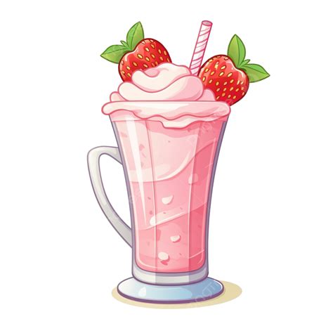 Clipart De Milkshake De Morango PNG Milkshake Sorvete Salão PNG