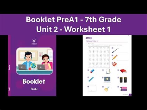 Booklet Prea Unit Worksheet Youtube