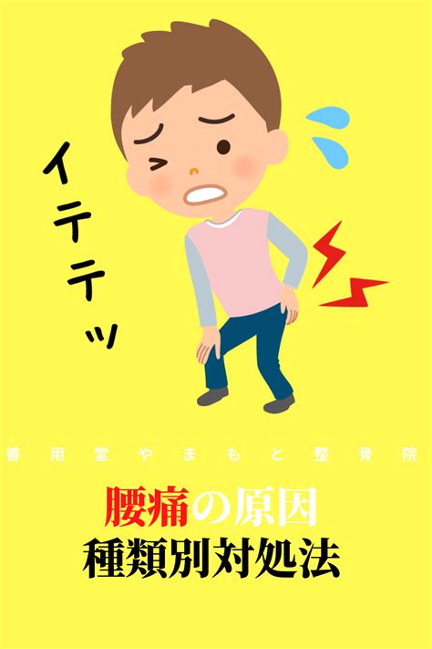 あなたの腰痛の種類はどれ？種類別対処法 腰痛 対処 やまもと