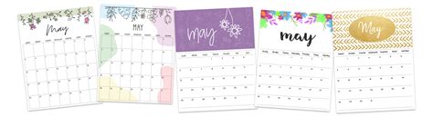 Printable May Calendar Templates · Tidy Plans