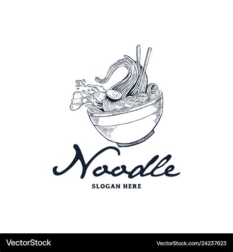 Noodle logo Royalty Free Vector Image - VectorStock