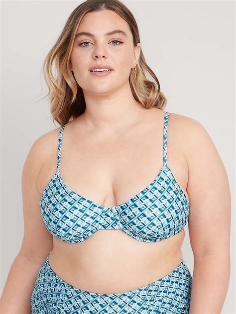 Matching Print Underwire Bikini Swim Top Old Navy