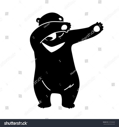 Bear Polar Bear Dab Dance Vector Stock Vector Royalty Free 657696688