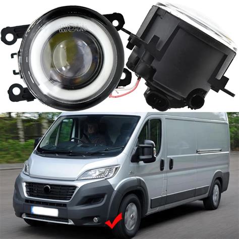 2PCS LED Angel Eye Daytime Running Fog Light For Fiat Ducato 250 290