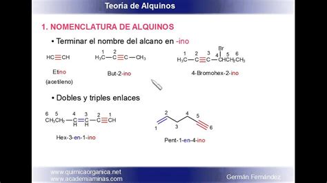 Nomenclatura De Alquinos YouTube