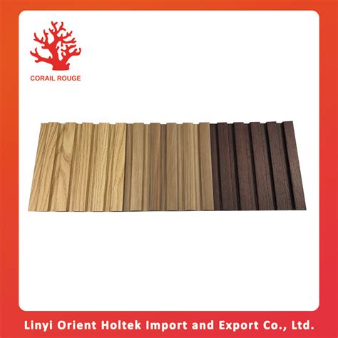 Wooden Grain Pvc Wpc Interior Fluted Wall Panels Designs For Decoration