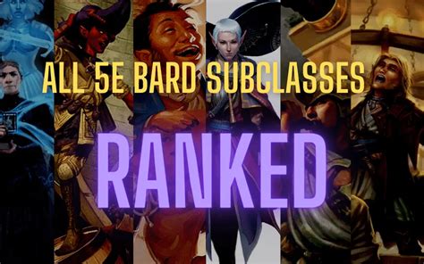 Ranking Every Bard Subclass In Dandd 5e 2024 Tabletop Joab