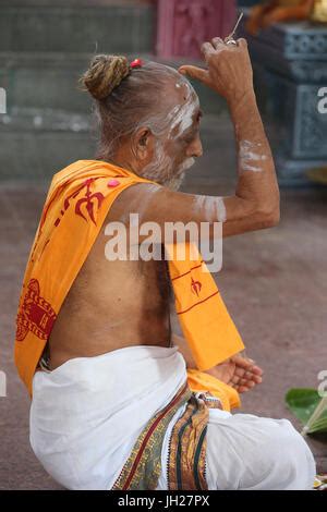 Singapore Hindu Deity Brahmin Priest Sri Veeramakaliamman Temple