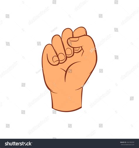 Hand Clenched Fist Icon Cartoon Style Stock Vector Royalty Free 434185039 Shutterstock