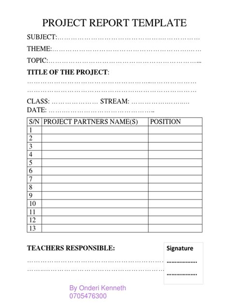 Project Report Template | PDF