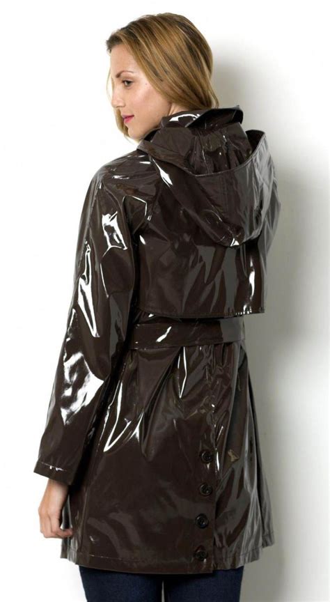 Shiny Pvc Raincoat Womensvinylraincoat Raincoat Raincoats For Women Pvc Raincoat