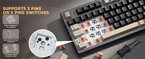 Yunzii Yz Hot Swappable Wireless Gaming Mechanical Keyboard Rgb Backlights Bt G