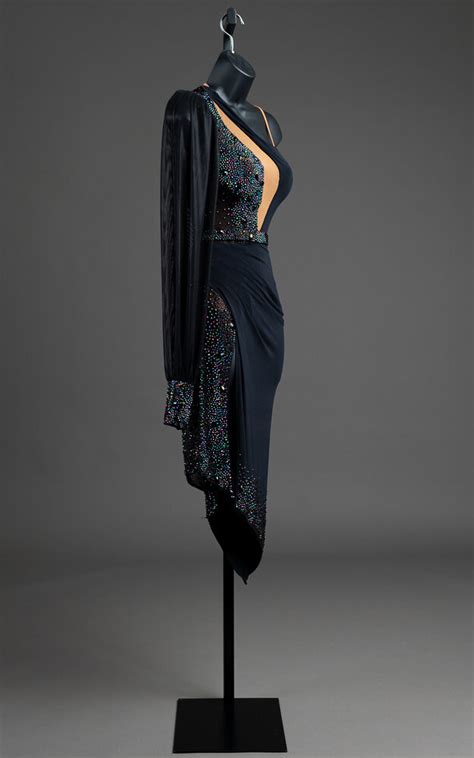 Nude and Black Latin with One Sleeve DORÉ DESIGNS