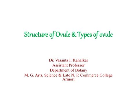 Structure Of Ovule Ppt