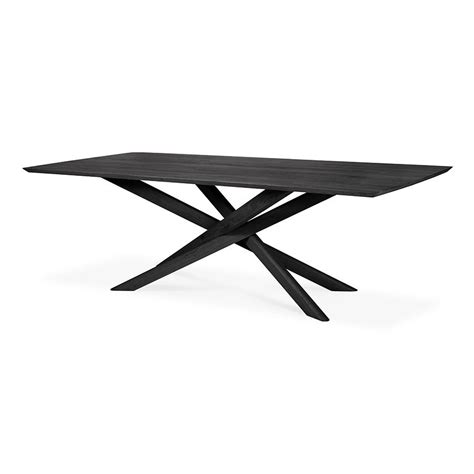 ETHNICRAFT Table Rectangulaire MIKADO 280 Cm Rovere Nero