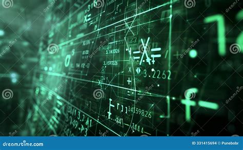 Math Background Science Backdrop Ai Generated Art Stock Illustration