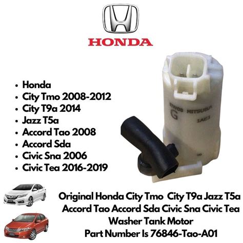 Original Honda City Tmo City T9a Jazz T5a Accord Tao Accord Sda Civic