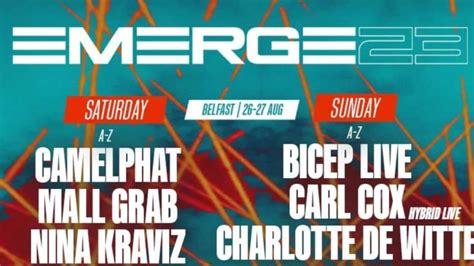 Emerge Music Festival 2023 Lineup - Aug 26 - 27, 2023