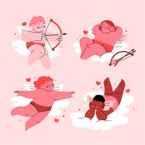 Cole O Plana De Personagens De Cupido Do Dia Dos Namorados Vetor Gr Tis