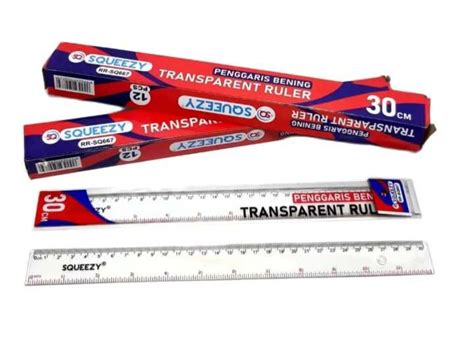 Penggaris Clear Transparan Ruler Garisan Fancy Cm Pak Isi Pcs