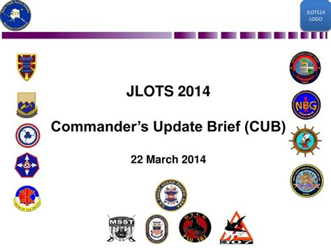 Ppt Jlots 2014 Commander’s Update Brief Cub 22 March 2014 Powerpoint Presentation Id 2027645