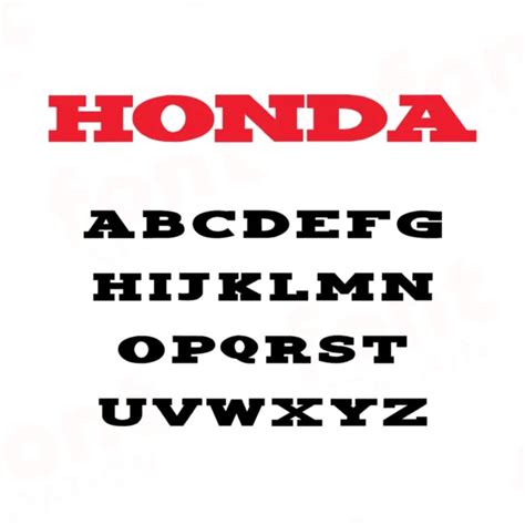 Honda Font Instant Download