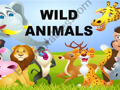 ESL - English PowerPoints: Wild Animals