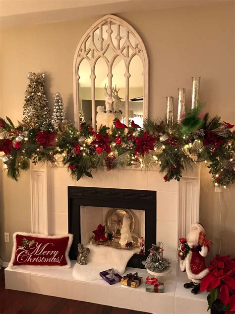 Elegant Christmas Trees Christmas Fireplace Decor Christmas