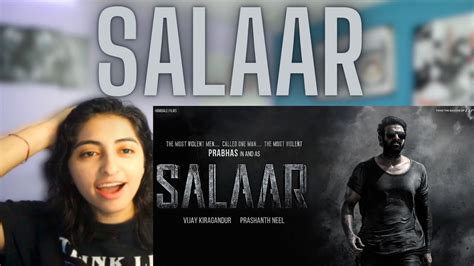 Salaar Teaser REACTION Prabhas Prashanth Neel Prithviraj YouTube