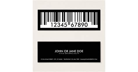 barcode mini business card | Zazzle