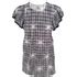 Plus Size Silver Polaris Slinky Womens Ruffled Sleevestop