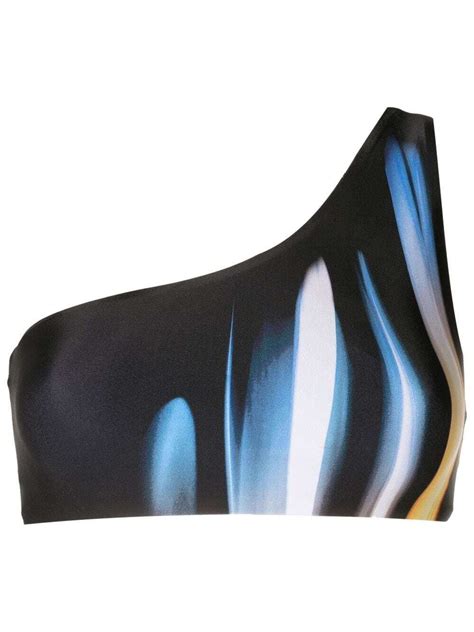 LENNY NIEMEYER Abstract Print One Shoulder Bikini Top Multicolour