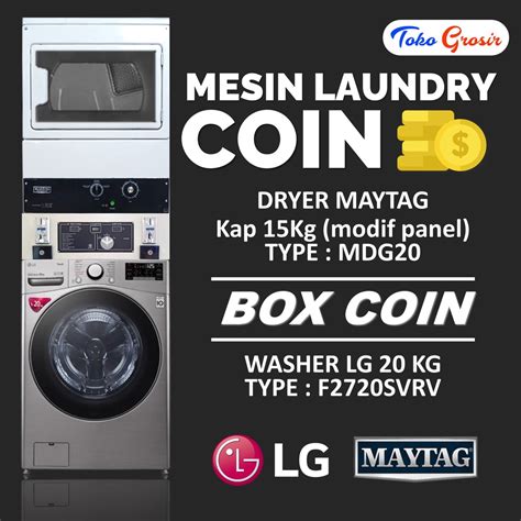 Jual Mesin Laundry Stacked Washer Lg Kg Dryer Maytag Mdg Kaca