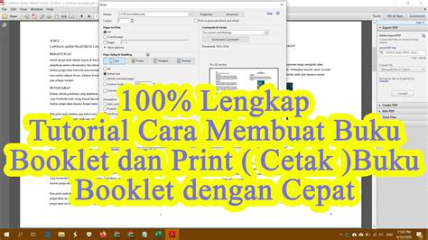 Lengkap Tutorial Cara Membuat Buku Booklet Dan Print Cetak