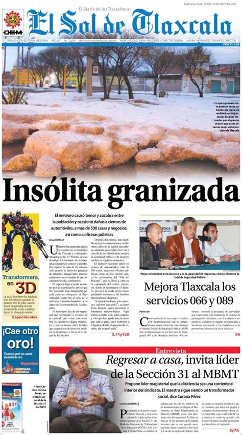 Periódico El Sol De Tlaxcala México Periódicos De México Edición De